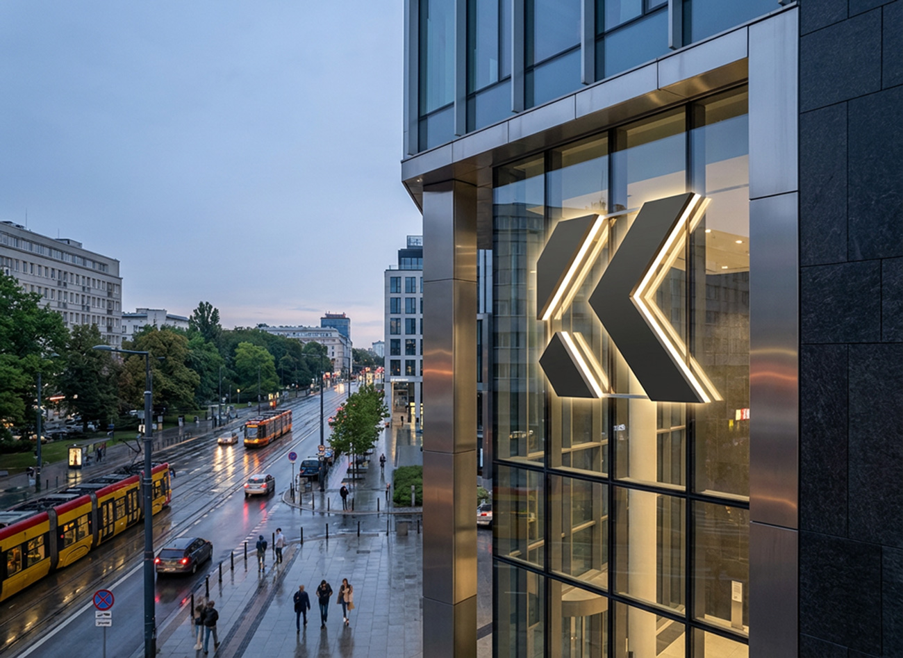 logo na elewacji budynku